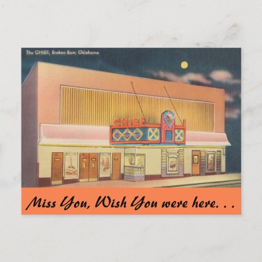 オクラホマ、チーフシアター、ブレイクボウ ポストカード (正面)