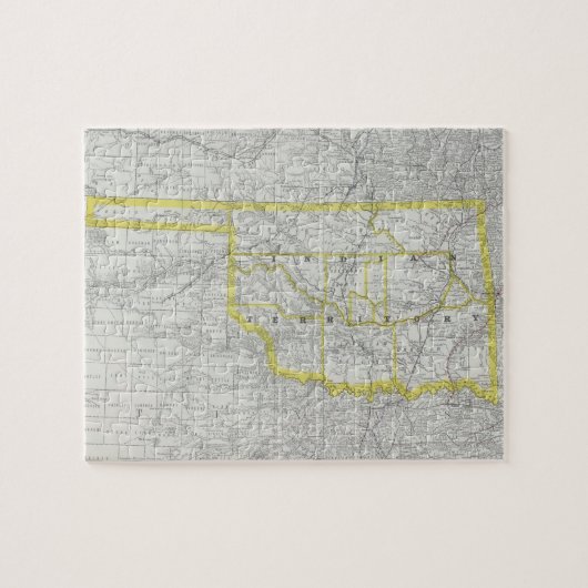 オクラホマ(1889年)のヴィンテージの地図 ジグソーパズル (横)