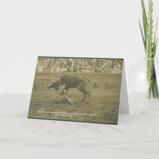 オクラホマCuly bulldogging. カード (正面)