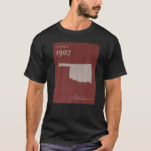 オクラホマOKマップグランジヴィンテージ州グラフィック女性 Tシャツ (正面)