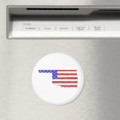 オクラホマUSA国旗のシルエット州マップ マグネット (インサイチュ (食洗機))