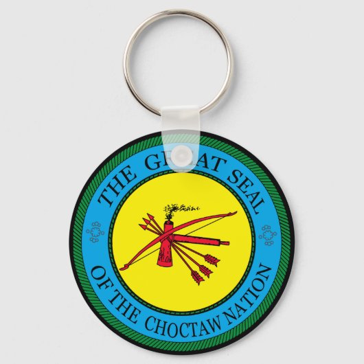 オクラホ素晴らしマ州のチョクタウ族の封印 キーホルダー (正面)