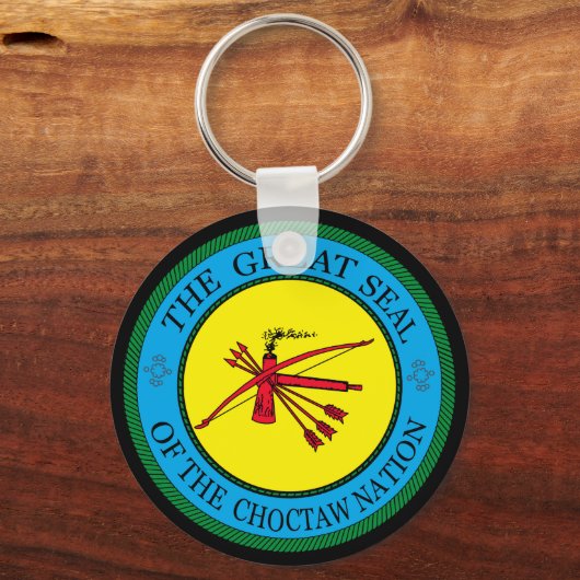 オクラホ素晴らしマ州のチョクタウ族の封印 キーホルダー (裏面)