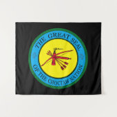 オクラホ素晴らしマ州のチョクタウ族の封印 タペストリー (正面(横))