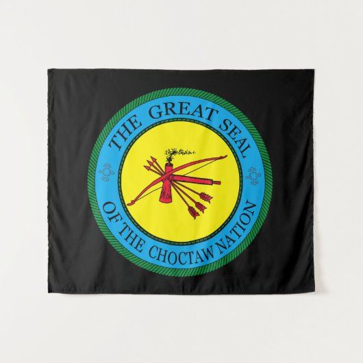 オクラホ素晴らしマ州のチョクタウ族の封印 タペストリー (正面(横))