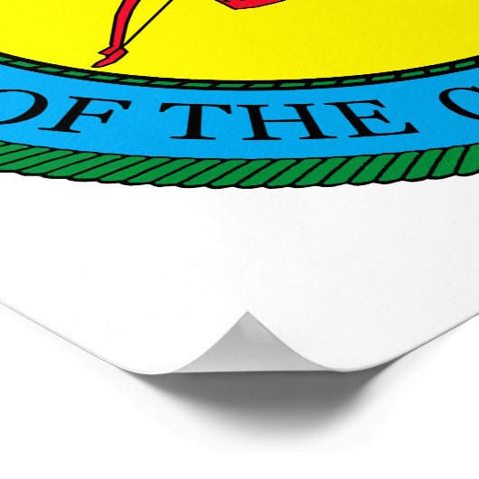 オクラホ素晴らしマ州のチョクタウ族の封印 ポスター (角)