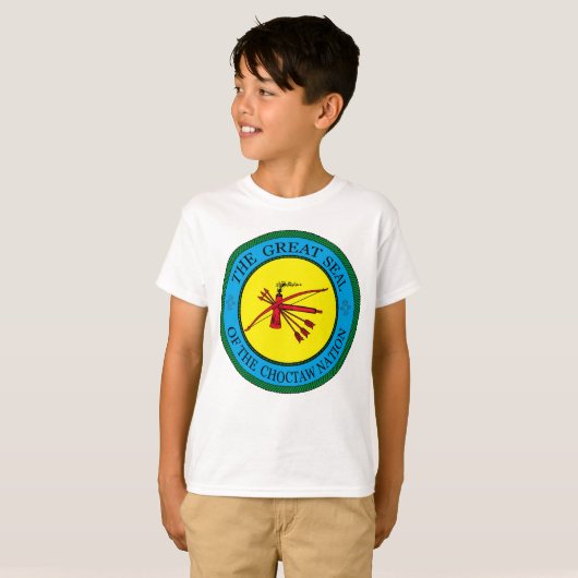 オクラホ素晴らしマ州のチョクタウ族の封印 Tシャツ (正面フル)