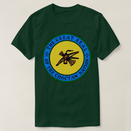 オクラホ素晴らしマ州のチョクタウ族の封印 Tシャツ (デザイン正面)
