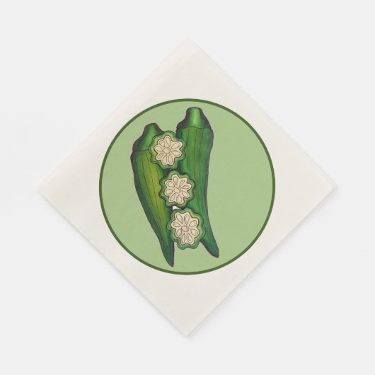 オクラポッドベジベジタブルグムボサザンフード スタンダードランチョンナプキン (角)