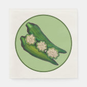 オクラポッドベジベジタブルグムボサザンフード スタンダードランチョンナプキン (正面)