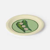 オクラポッドベジベジタブルグムボサザンフード ペーパープレート (アングル)