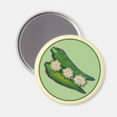 オクラポッドベジベジタブルグムボサザンフード マグネット (正面/裏面)