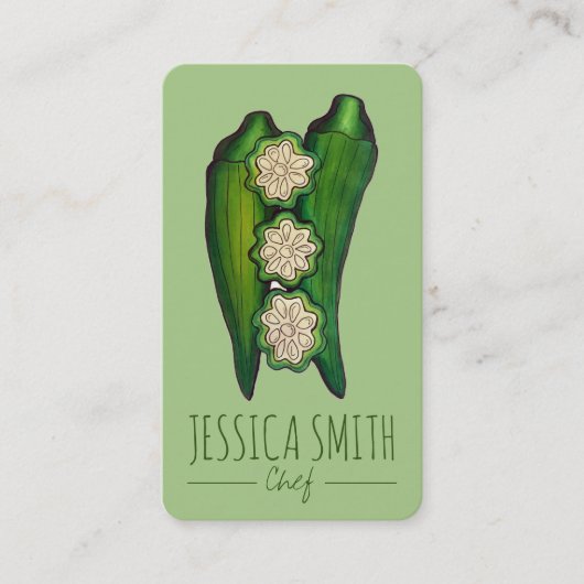 オクラポッドベジベジタブルグムボサザンフード 名刺 (正面)