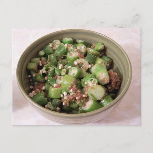 オクラ揚げはがき ポストカード (正面)