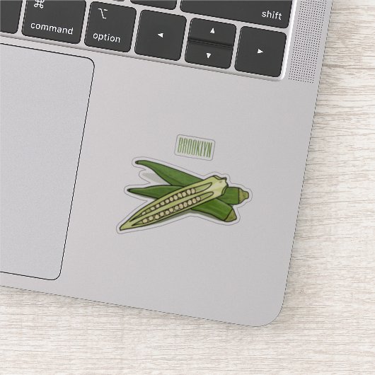 オクラ漫画イラストレーション シール (詳細)