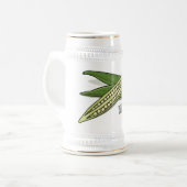 オクラ漫画イラストレーション ビールジョッキ (正面左)