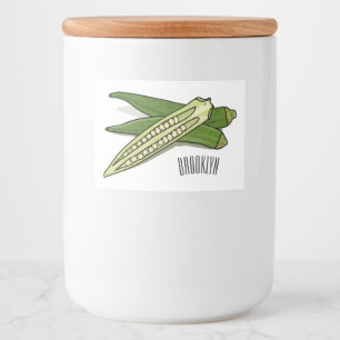 オクラ漫画イラストレーション フードラベル