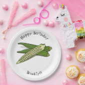 オクラ漫画イラストレーション ペーパープレート (パーティー)