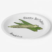 オクラ漫画イラストレーション ペーパープレート (アングル)