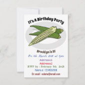 オクラ漫画イラストレーション 招待状 (正面)