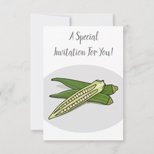 オクラ漫画イラストレーション 招待状 (裏面)