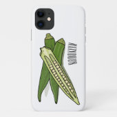 オクラ漫画イラストレーション Case-Mate iPhoneケース (裏面)
