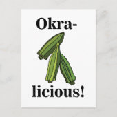 オクラ野菜ヴィーガン料理 ポストカード (正面)