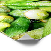 オクラ青野菜の静物詩 ポスター (角)