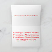 オクリスマスツリーカロラーズおもしろい冬フォークアート シーズンカード (内部)