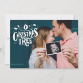 オクリスマスツリー期待ベビークリスマスホリデー シーズンカード (正面)