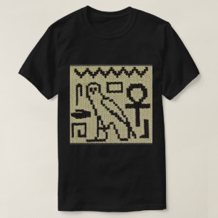 オクルアンキヒエログリフナチュラルアーティザンクロシェプリント Tシャツ