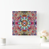 オクルス・カレイド スクエア壁時計 (ホーム)