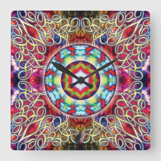 オクルス・カレイド スクエア壁時計 (正面)