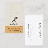 オクレセラミックスグレーズド斑点羽毛先端 名刺 (正面/裏面)