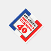 オクレープフランスの国旗40歳の誕生日 スタンダードカクテルナプキン