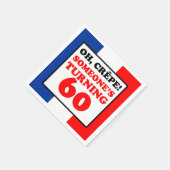 オクレープフランスの国旗60日誕生日 スタンダードカクテルナプキン (角)