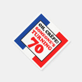 オクレープフランスの国旗70誕生日 スタンダードカクテルナプキン (角)