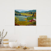 オグスタ・ミズーリの美しい農場のぶどう畑ポスター ポスター (キッチン)