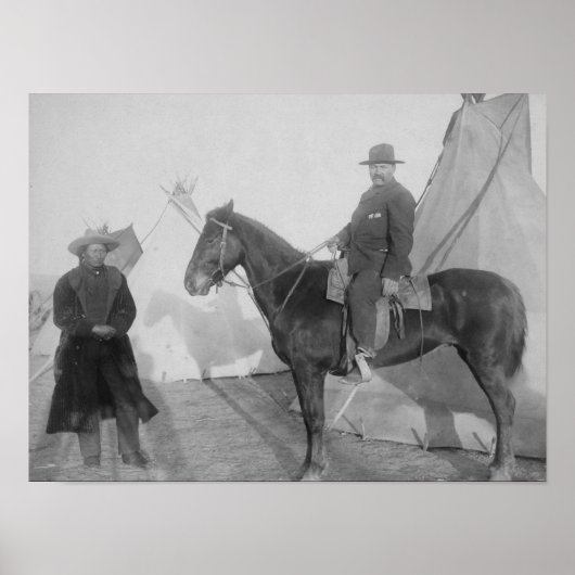 オグララのチーフ「ロッキーベア」とホワイト ポスター (正面)