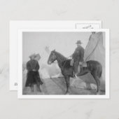 オグララのチーフ「ロッキーベア」とホワイト ポストカード (正面/裏面)