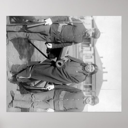 オグララインディアン豊穣の馬2人の白い兵士 ポスター (正面)