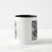 オグララインディアン豊穣の馬2人の白い兵士 マグカップ (中央)