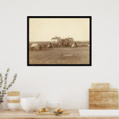 オグララスクール&インディアンキャンプパインリッジSD 1891 ポスター (キッチン)