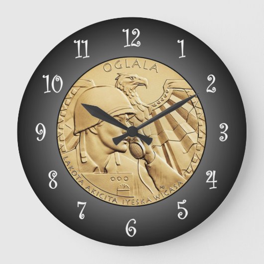 オグララスーコードトーカーズ銅メダル~ ラージ壁時計 (正面)