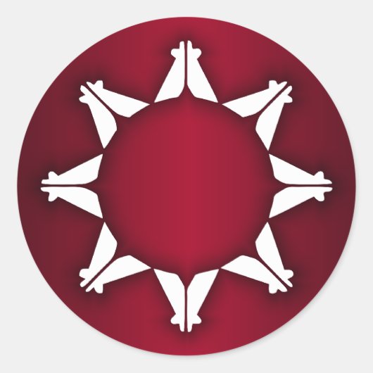 オグラララコタ国旗 ラウンドシール (正面)