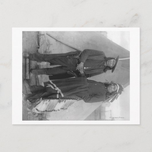 オグララ将軍「レッドクラウド」と「アメリカンホース」 ポストカード (正面)