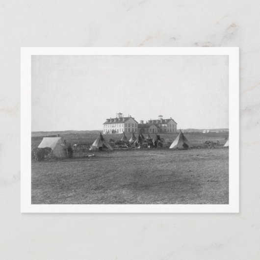 オグララ・ティピ米国インディアン学校の前 ポストカード (正面)