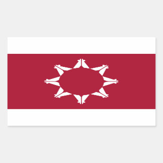 オグララ・ラコタ・スー族の旗 長方形シール