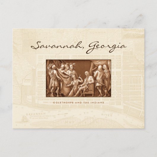 オグルソープとインディアン ポストカード (正面)