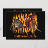 オグレモンスター フレーム ハロウィン招待状 招待状 (正面/裏面)